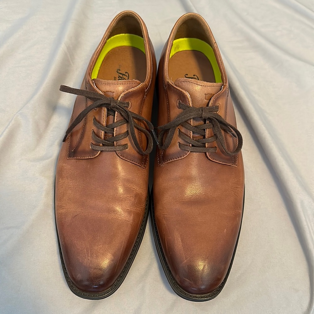 Florsheim Men’s Brown Derby Dress Shoes, Size 8